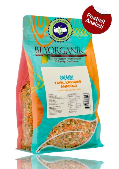 Beyorganik Pestisit ve Aflatoksin Analizli Organik Tahıl Karışımı Anadolu 500 G