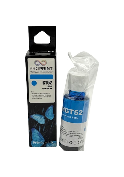 Proprint Hp Gt52xl-m0h54ae Mavi Uyumlu Mürekkep 100 Ml 6,000 Sayfa 670