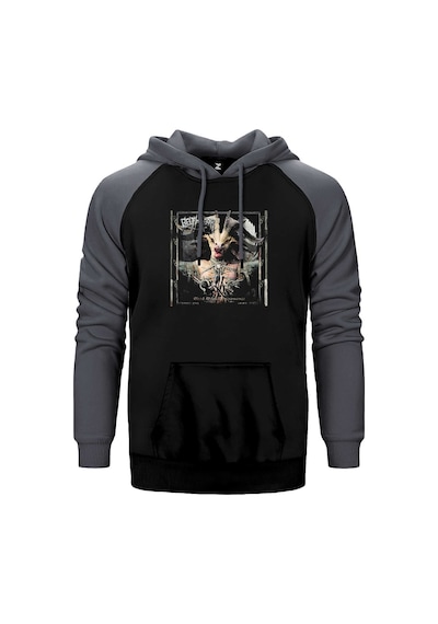Belphegor Blood Magick Necromance Gri Renk Reglan Kol Kapşonlu Sweatshirt Gri