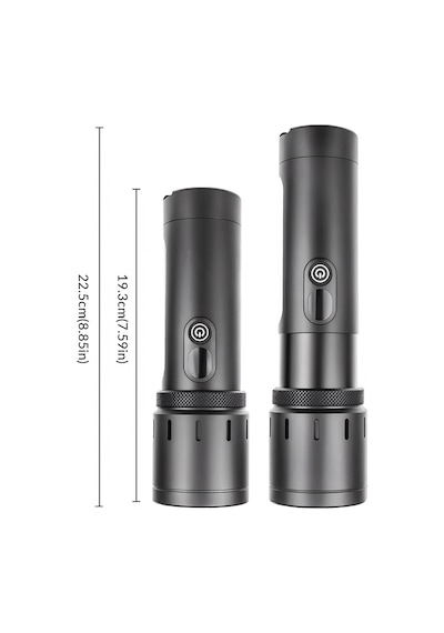 Bd-6 30w Tg + Rgb Led Alüminyum Alaşımlı Zoomlu Type-c Pil Göstergeli Şarjlı El Feneri