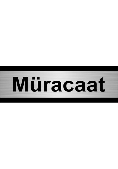Müracaat 5x20cm Gümüş Renk Metal Yönlendirme Levhası