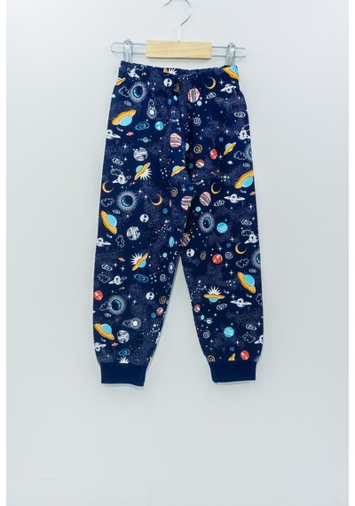 Bunny Hopp Uzay Temalı Erkek Çocuk Pijama Takımı %100 Pamuk Mevsimlik Bisiklet Yaka Manşetli Mavi - Lacivert Bunny Hopp Uzay Temalı Erkek Çocuk Pijama Takımı %100 Pamuk Mevsimlik Bisiklet Yaka Manşetli Mavi - Lacivert