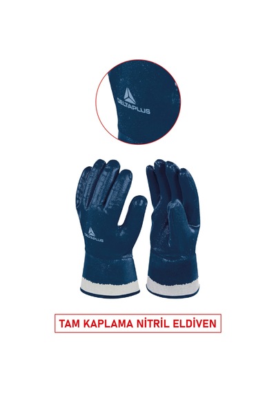 N1175 Nitril Tam Kaplama İş Eldiveni Petrolcü Tipi No:10