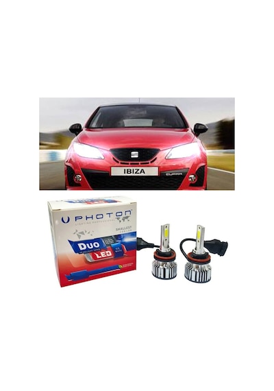 Seat İbiza Mk4 Led Xenon Uzun Far Ampulü H7 Duo Yeni Seri Beyaz 2008-2016