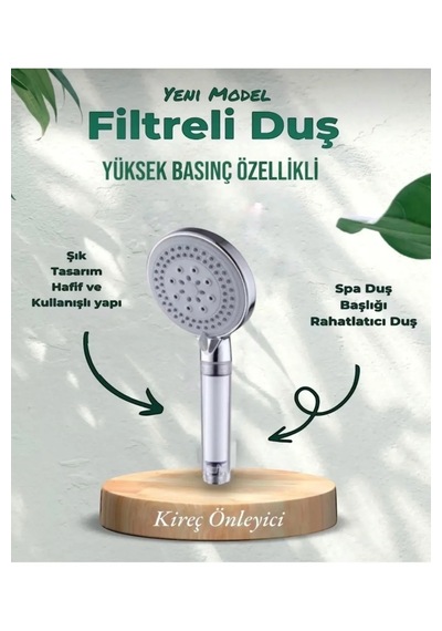 Truva Ultra Lüks 2 Adet Yedekli Kireç Önleyici Su Tasarruflu Duş Krom