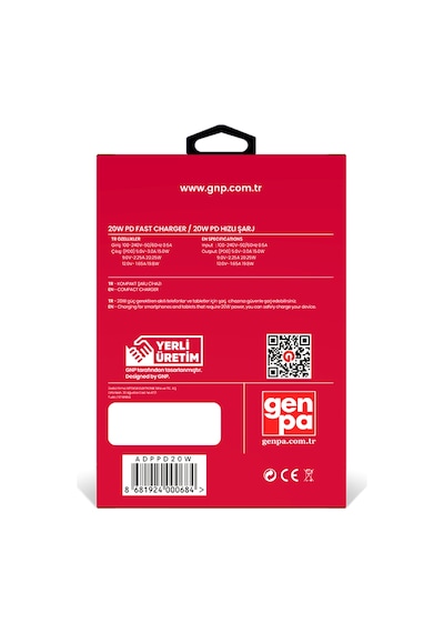 GNP 20 W PD Başlık Hızlı Şarj Adaptörü