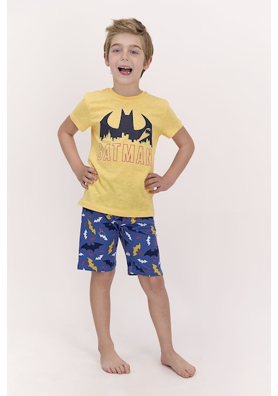 Batman Lisanslı Sarı Erkek Çocuk Bermuda Takım 5274-27755 Sarı
