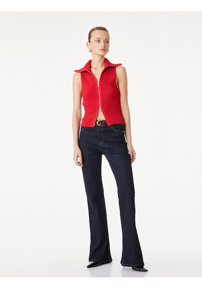 Koton Pamuklu Kemerli İspanyol Paça Dar Kesim Denim Pantolon - Flare Jeans Koyu İndigo 7wal40094md Indigo Koton Pamuklu Kemerli İspanyol Paça Dar Kesim Denim Pantolon - Flare Jeans Koyu İndigo 7wal40094md Indigo