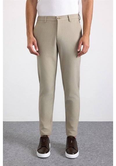 Süvari Bej Slim Düz Jogger Pantolon Spn2020500003-bj3