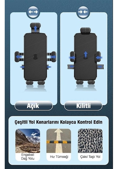 Coofbe 360 Dönen Sarsıntı Önleyici Gidon Motosiklet Tutucu Bisiklet Tutucu Scooter Tutucu Yatay Dikey