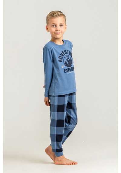 Rolypoly Erkek Çocuk Nature Calls Mavi Uzun Kol Pijama Takım Rp3873-c-v2 Rp3873-c-v2
