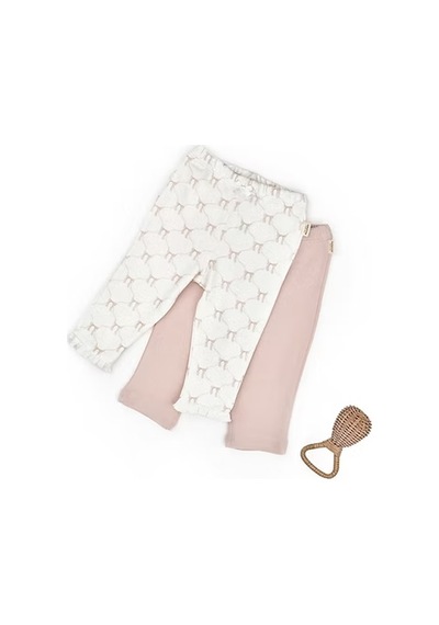 Babycosy Organik Pantolon 2li Ekru - Pudra