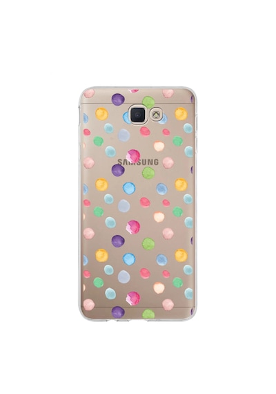 Samsung Galaxy J7 Prime İle Uyumlu 1mm Slim Fit Water Color 6 Baskılı Şeffaf Kılıf Şeffaf