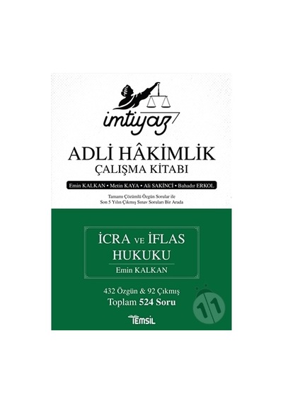 İmtiyaz Adli Hakimlik Çalışma Kitabı İcra Ve İflas Hukuku - Ali Sakinci - Temsil Kitap