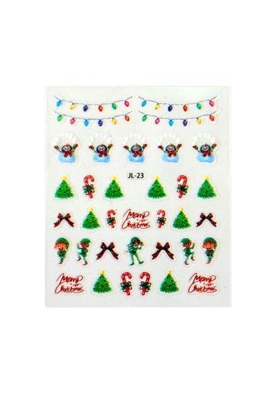 No.23 - 3d Tasarım Yapışkan Tırnak Sticker Tırnak Dövmesi Nail Art