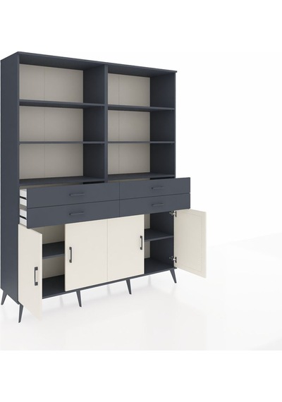 Hyperion Gardrop 8 Raflı 4 Çekmeceli 4 Kapaklı 176x44x221 Antrasit-aytaşı/antrasit Aytaşı/antrasit Hyperion Gardrop 8 Raflı 4 Çekmeceli 4 Kapaklı 176x44x221 Antrasit-aytaşı/antrasit Aytaşı/antrasit