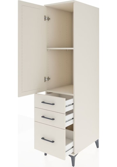 Kronos Dolap 2 Raflı 3 Çekmeceli Tek Kapaklı 44x59x182 Aytaşı... Aytaşı