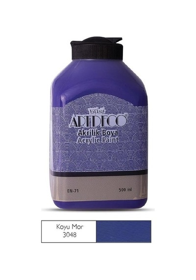 Artdeco Akrilik Ahşap Boyası 500 Ml 3048 Koyu Mor Çok Renkli
