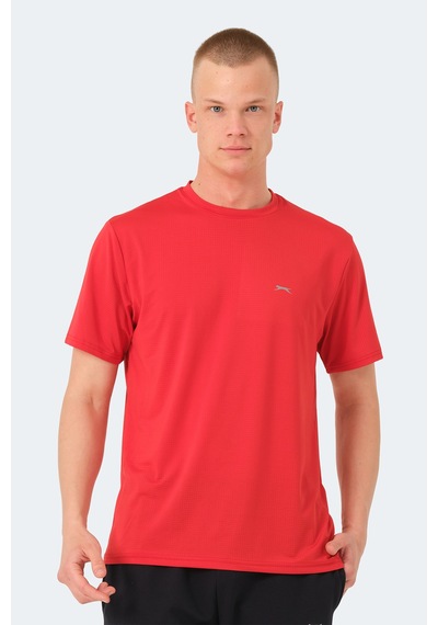 Slazenger Oswın 3 Lü Set Erkek Tişört Saks Mavi - Kırmızı - Turuncu