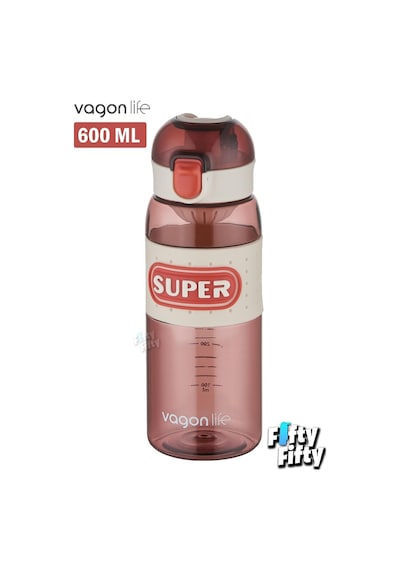 Vagonlife Rahat İçim Pipetsiz Kulplu Kaydırmaz Gövde Su Matarası ffvgn2024 600 ML