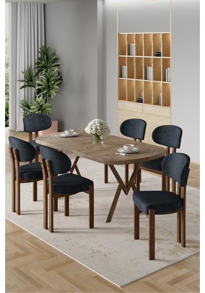 Canisa Radon Serisi Mdf 90x168 Sabit Atlantik Çam Mutfak Masa Takımı 6 Antrasit Sandalye Atlantik Çam Masa Antrasit Sandalye Canisa Radon Serisi Mdf 90x168 Sabit Atlantik Çam Mutfak Masa Takımı 6 Antrasit Sandalye Atlantik Çam Masa Antrasit Sandalye