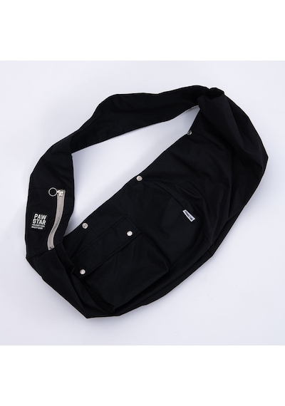 Pawstar Siyah Crossbody Çanta Kedi Köpek Taşıma Çantası