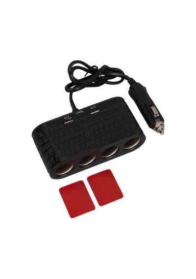12-24v Çift Usb - Type-c 120w 80cm Kablolu 4'lü Araç Çakmak Çoklayıcı Şarj Cihazı Car Charger