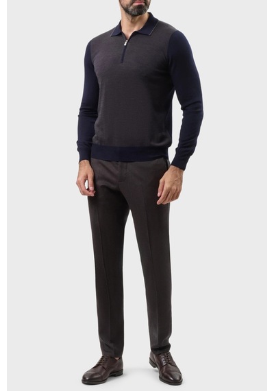 Gran Sasso Erkek Polo Yaka Kazak 43108 14713 598 Lacivert Lacivert