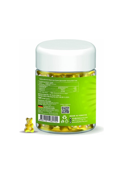 Vitamin D3 1000 Iu K2 50 Mcg 120 Gummies