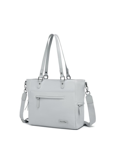 Smart Bags Twill Dimi Kumaş Kadın Omuz Çantası 3323 Gri