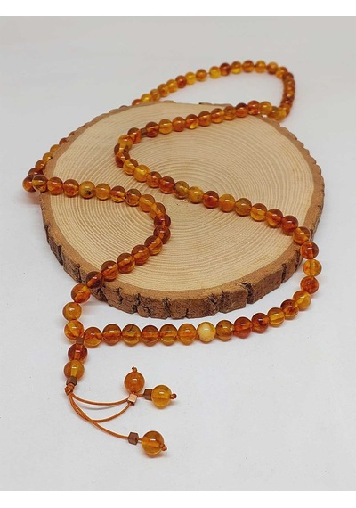 Kehribar Taşı Tesbih 99'luk 8mm 23475 Mor