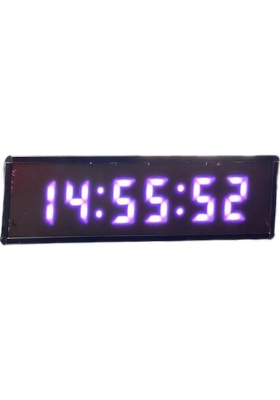Saniyeli Dijital Led Duvar Ve Masa Saati - Pembe Kasa Ölçüsü: 7x26 Cm
