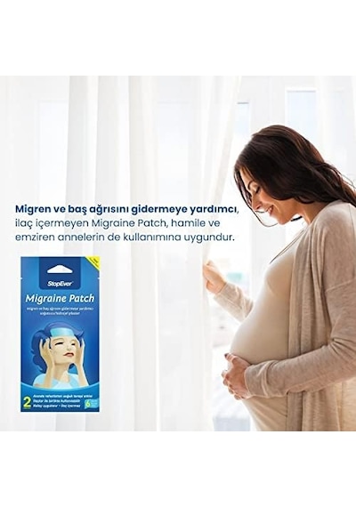 Stopever Cooling Patch Soğutucu Hidrojel Plaster 3'lü Paket İlaç İçermeyen Alın Bölgesi Ferahlatıcı 6 Saat Etkili 3 X 2 Adet