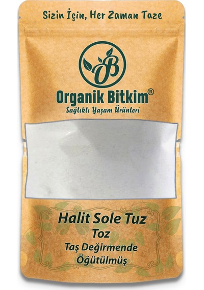 Organik Bitkim Halit Sole Tuz Taş Değirmende Öğütülmüş 500 Gr X 2 Adet