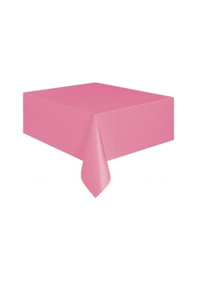 Plastik Pembe Masa Örtüsü 120 180 Cm 1 Adet