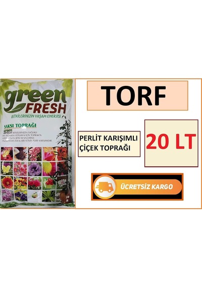 Torf 20 Lt Çiçek Toprağı Saksı Toprağı Doğal Tohum Ekim Torfu 0