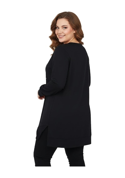 Caftan Kadın Siyah Sıfıryaka Taşlı Tunik Bgl-st05086 Siyah