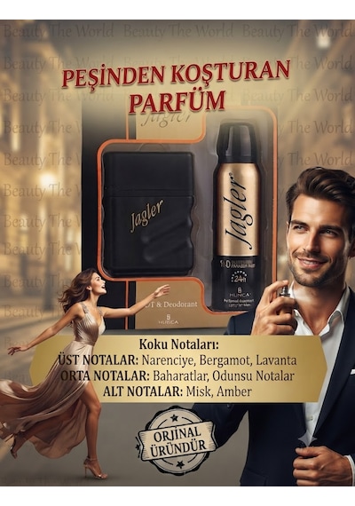 Jagler Men Edt 50 Ml & Deodorant 150 Ml Erkek Hediye Seti Özel Seri Odunsu