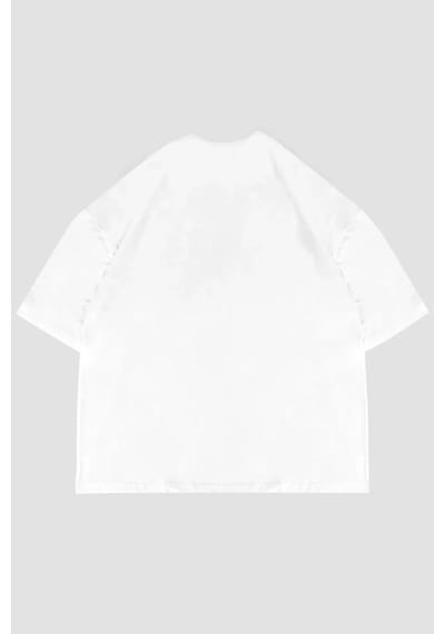 Startmore We Born Baskılı Beyaz Oversize Unisex Beyaz