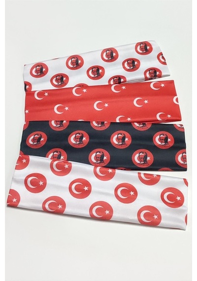 23 Nisan 19 Mayıs Türk Bayraklı Saç Bandı Kırmızı
