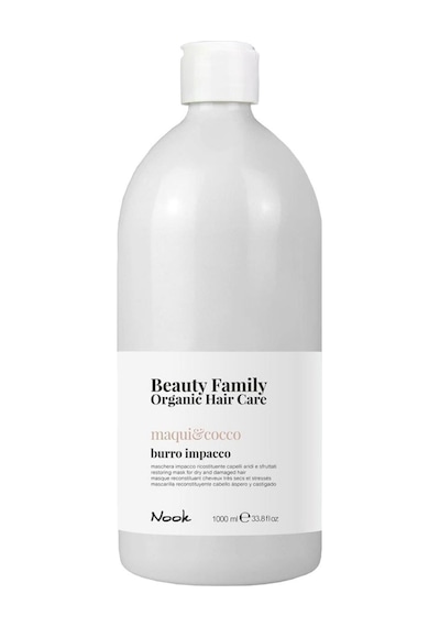 Nook Beauty Family Yıpranmış Saçlar İçin Hindistan Cevizi Macadamia Shea Yağlı Onarıcı Saç Maskesi 1000ml
