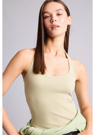 Defacto Fıtted Halter Yaka Fitilli Kaşkorse Atlet H8088ax26smkh445 Haki-kh445