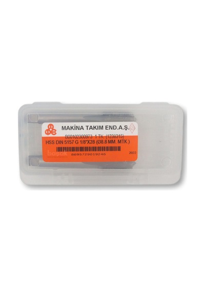 Mte G 1/8 X 28 Diş El Kılavuzu Takımı 2 Li Hss Dın 5157