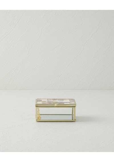 Poppy Cam Dekoratif Kutu 11x8x5 Cm Gold