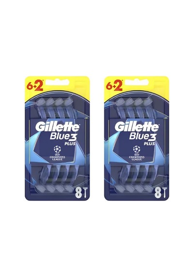 Gillette Blue3 Plus Tıraş Bıçağı 6+2 Li 2 Adet