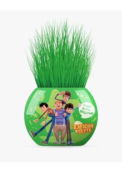 Yuup Rafadan Tayfa Temalı Çim Adam 6'lı Set Çocuklar İçin Eğitici Ve Eğlenceli Bitki Yetiştirme Kiti