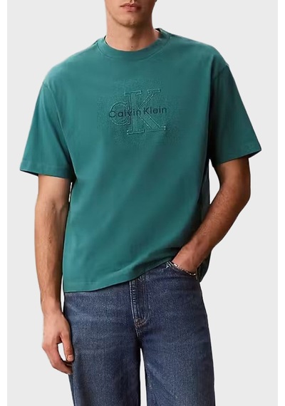 Calvin Klein % 100 Pamuk Relaxed Fit Logolu T Shirt Lv04rg814g8zu Erkek T Shirt Lv04rg814g 8zu Petrol