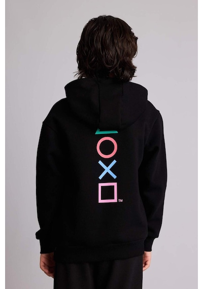 Defacto Erkek Çocuk Playstation Kapüşonlu Sweatshirt F9906a825cwbk81 Siyah-bk81