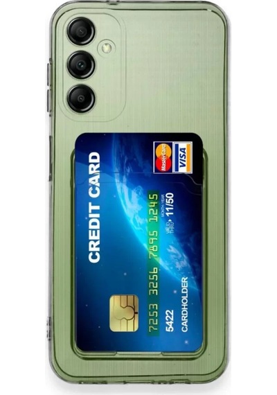 Newface Samsung Galaxy M15 Kılıf Kart Şeffaf Silikon - Şeffaf