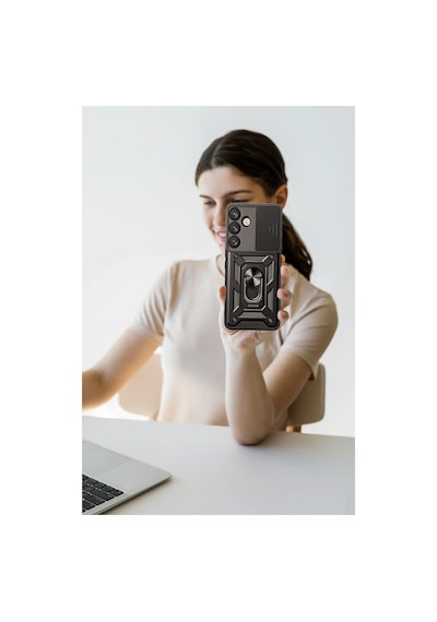 Galaxy  Uyumlu  A17 5g Pars Lens Yüzüklü Silikon - Yeşil
